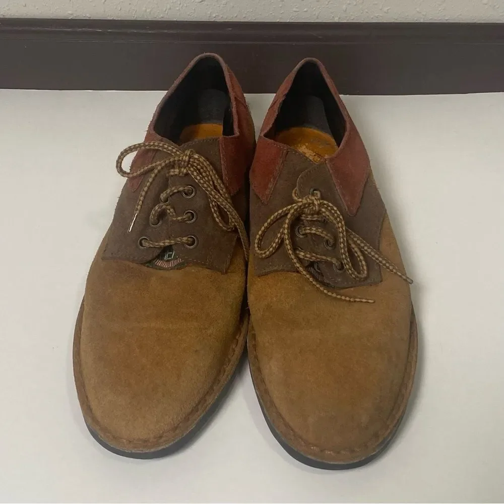 Rivers Australian Air Force Rocker Sole Suede Leather Oxford Shoes Men's Size 10